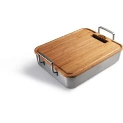 Napoleon S/S Roasting Pan W/ Bamboo Cutting Board