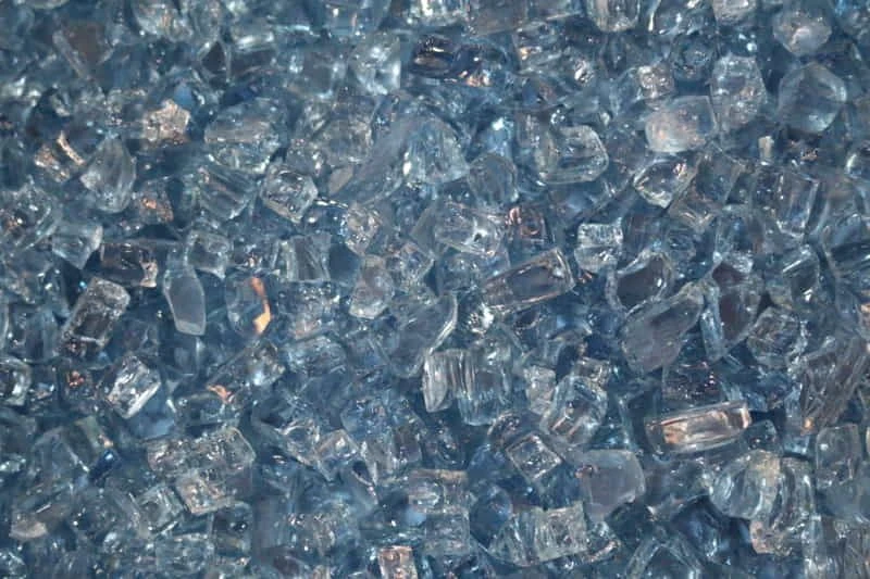 Crushed Fire Glass For Fire Pits - Caribbean Blue 3 Crushed Fire Glass For Fire Pits - Caribbean Blue